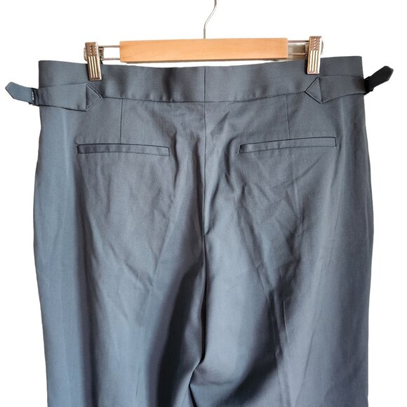 Everlane Pants 14 Women's Teal Blue Green Wide Leg Wool Blend - Picture 8 of 11